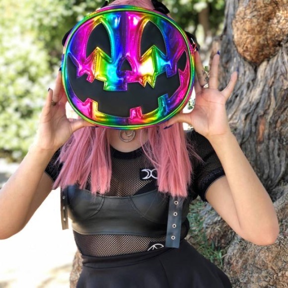 Love Pain and Stitches Rainbow bag Pumpkin Kult - Picture 1 of 3